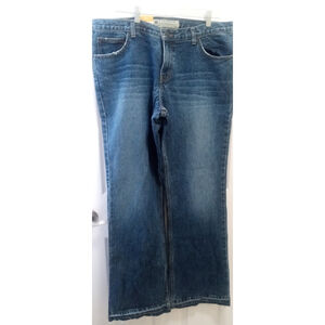 NWT VTG American Eagle Low Rise Flare Denim Jeans 14 Rare Retro Release Hem Blue